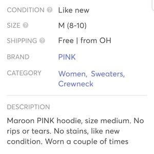 Victoria Secret (PINK) Half-zip jacket